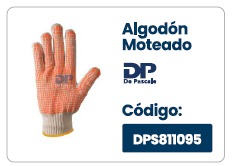 GUANTE SIN COSTURA ALGODON MOTEADO 8